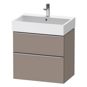 Duravit D-Neo Waschtischunterbau 68,4 x 62,5 cm, 2 Auszüge, Griff edelstahl gebürstet