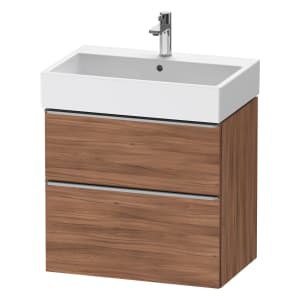 Duravit D-Neo Waschtischunterbau 68,4 x 62,5 cm, 2 Auszüge, Griff edelstahl gebürstet