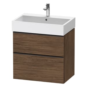 Duravit D-Neo Waschtischunterbau 68,4 x 62,5 cm, 2 Auszüge, Griff diamantschwarz