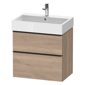 Duravit D-Neo Waschtischunterbau 68,4 x 62,5 cm, 2 Auszüge, Griff diamantschwarz