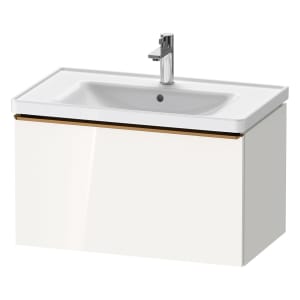 Duravit D-Neo Waschtischunterbau 78,4 x 44 cm, 1 Auszug, Griff bronze gebürstet