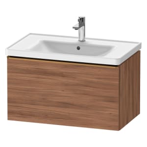 Duravit D-Neo Waschtischunterbau 78,4 x 44 cm, 1 Auszug, Griff bronze gebürstet