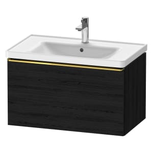 Duravit D-Neo Waschtischunterbau 78,4 x 44 cm, 1 Auszug, Griff gold poliert