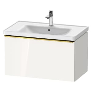 Duravit D-Neo Waschtischunterbau 78,4 x 44 cm, 1 Auszug, Griff gold poliert