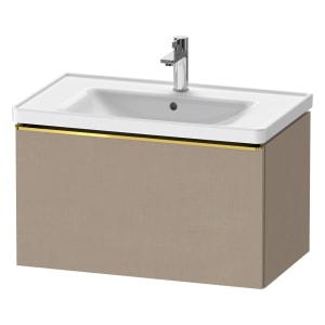Duravit D-Neo Waschtischunterbau 78,4 x 44 cm, 1 Auszug, Griff gold poliert