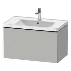Duravit D-Neo Waschtischunterbau 78,4 x 44 cm, 1 Auszug, Griff edelstahl gebürstet