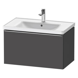 Duravit D-Neo Waschtischunterbau 78,4 x 44 cm, 1 Auszug, Griff edelstahl gebürstet