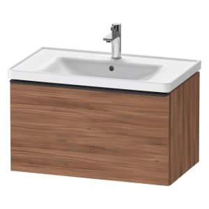 Duravit D-Neo Waschtischunterbau 78,4 x 44 cm, 1 Auszug, Griff diamantschwarz