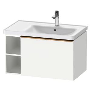 Duravit D-Neo Waschtischunterbau 78,4 x 44 cm, 1 Auszug und links offene Fächer, Griff bronze gebürstet