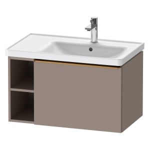 Duravit D-Neo Waschtischunterbau 78,4 x 44 cm, 1 Auszug und links offene Fächer, Griff bronze gebürstet
