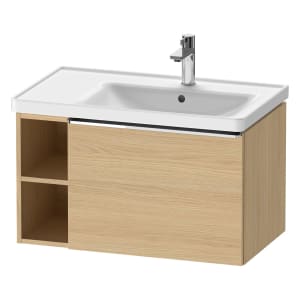 Duravit D-Neo Waschtischunterbau 78,4 x 44 cm, 1 Auszug und links offene Fächer, Griff chrom