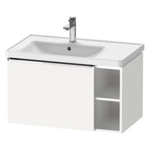 Duravit D-Neo Waschtischunterbau 78,4 x 44 cm, 1 Auszug und rechts offene Fächer, Griff chrom