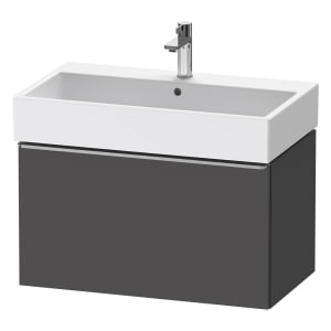Duravit D-Neo Waschtischunterbau 78,4 x 44 cm, 1 Auszug, Griff edelstahl gebürstet