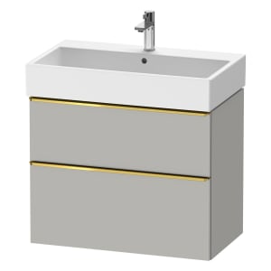 Duravit D-Neo Waschtischunterbau 78,4 x 62,5 cm, 2 Auszüge, Griff gold poliert