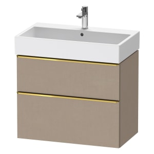 Duravit D-Neo Waschtischunterbau 78,4 x 62,5 cm, 2 Auszüge, Griff gold poliert