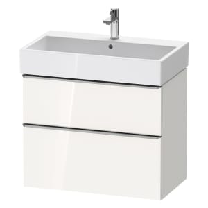 Duravit D-Neo Waschtischunterbau 78,4 x 62,5 cm, 2 Auszüge, Griff edelstahl gebürstet