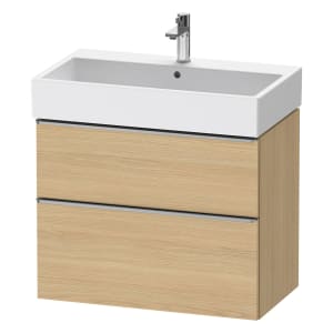 Duravit D-Neo Waschtischunterbau 78,4 x 62,5 cm, 2 Auszüge, Griff edelstahl gebürstet