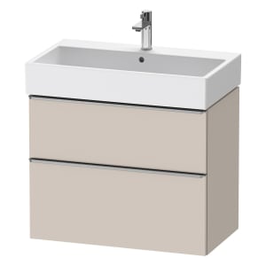 Duravit D-Neo Waschtischunterbau 78,4 x 62,5 cm, 2 Auszüge, Griff edelstahl gebürstet