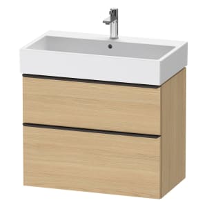 Duravit D-Neo Waschtischunterbau 78,4 x 62,5 cm, 2 Auszüge, Griff diamantschwarz