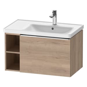 Duravit D-Neo Waschtischunterbau 78,4 x 44 cm, 1 Auszug und links offene Fächer, Griff chrom