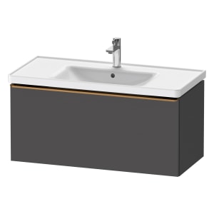 Duravit D-Neo Waschtischunterbau 98,4 x 44 cm, 1 Auszug, Griff bronze gebürstet