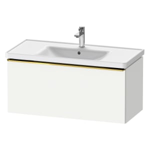 Duravit D-Neo Waschtischunterbau 98,4 x 44 cm, 1 Auszug, Griff gold poliert