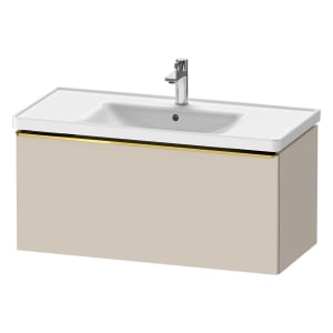 Duravit D-Neo Waschtischunterbau 98,4 x 44 cm, 1 Auszug, Griff gold poliert