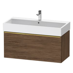 Duravit D-Neo Waschtischunterbau 98,4 x 44 cm, 1 Auszug, Griff gold poliert