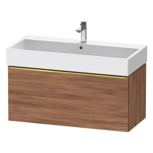 Duravit D-Neo Waschtischunterbau 98,4 x 44 cm, 1 Auszug, Griff gold poliert