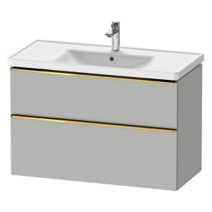 Duravit D-Neo Waschtischunterbau 98,4 x 62,5 cm, 2 Auszüge, Griff gold poliert