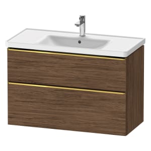 Duravit D-Neo Waschtischunterbau 98,4 x 62,5 cm, 2 Auszüge, Griff gold poliert