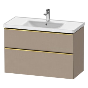 Duravit D-Neo Waschtischunterbau 98,4 x 62,5 cm, 2 Auszüge, Griff gold poliert