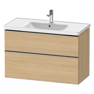 Duravit D-Neo Waschtischunterbau 98,4 x 62,5 cm, 2 Auszüge, Griff edelstahl gebürstet