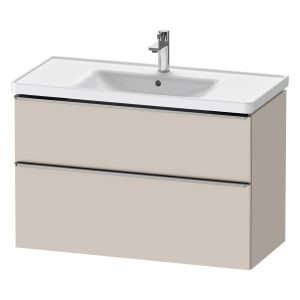 Duravit D-Neo Waschtischunterbau 98,4 x 62,5 cm, 2 Auszüge, Griff edelstahl gebürstet