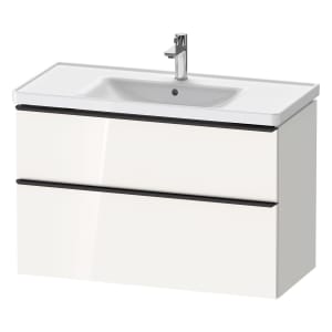 Duravit D-Neo Waschtischunterbau 98,4 x 62,5 cm, 2 Auszüge, Griff diamantschwarz