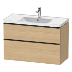 Duravit D-Neo Waschtischunterbau 98,4 x 62,5 cm, 2 Auszüge, Griff diamantschwarz