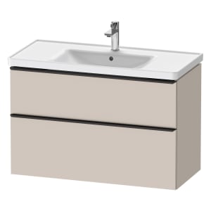 Duravit D-Neo Waschtischunterbau 98,4 x 62,5 cm, 2 Auszüge, Griff diamantschwarz
