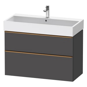 Duravit D-Neo Waschtischunterbau 98,4 x 62,5 cm, 2 Auszüge, Griff bronze gebürstet
