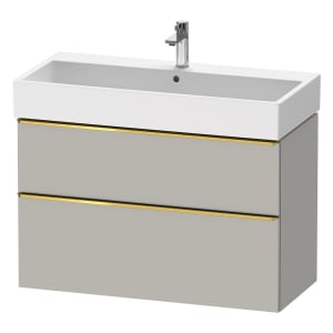Duravit D-Neo Waschtischunterbau 98,4 x 62,5 cm, 2 Auszüge, Griff gold poliert