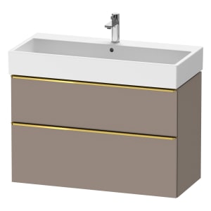 Duravit D-Neo Waschtischunterbau 98,4 x 62,5 cm, 2 Auszüge, Griff gold poliert