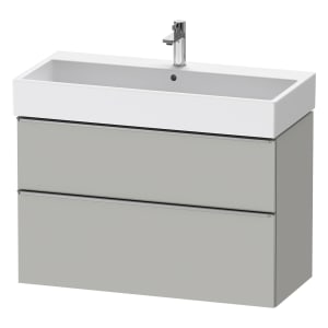 Duravit D-Neo Waschtischunterbau 98,4 x 62,5 cm, 2 Auszüge, Griff edelstahl gebürstet