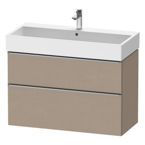 Duravit D-Neo Waschtischunterbau 98,4 x 62,5 cm, 2 Auszüge, Griff edelstahl gebürstet