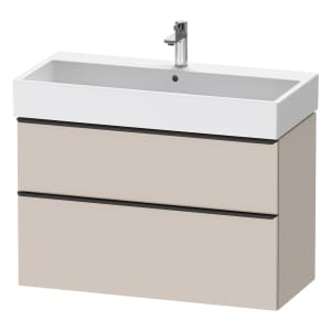Duravit D-Neo Waschtischunterbau 98,4 x 62,5 cm, 2 Auszüge, Griff diamantschwarz
