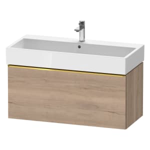 Duravit D-Neo Waschtischunterbau 98,4 x 44 cm, 1 Auszug, Griff gold poliert