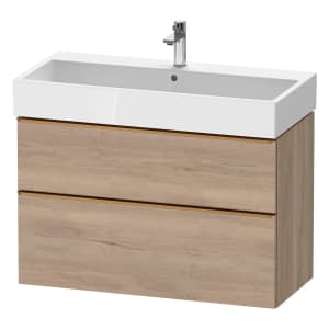Duravit D-Neo Waschtischunterbau 98,4 x 62,5 cm, 2 Auszüge, Griff bronze gebürstet