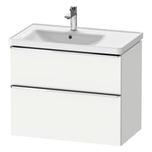 Duravit D-Neo Waschtischunterbau für Becken links 78,4 x 62,5 cm, 2 Auszüge, Griff chrom