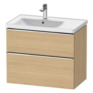 Duravit D-Neo Waschtischunterbau für Becken links 78,4 x 62,5 cm, 2 Auszüge, Griff chrom