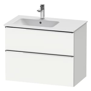 Duravit D-Neo Waschtischunterbau für Becken links 81 x 62,5 cm, 2 Auszüge, Griff chrom