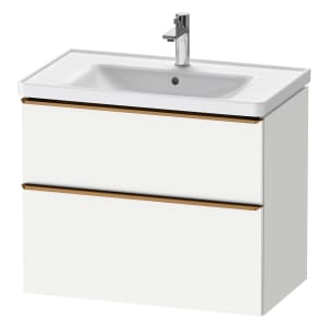 Duravit D-Neo Waschtischunterbau für Becken mittig 78,4 x 62,5 cm, 2 Auszüge, Griff bronze gebürstet