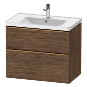 Duravit D-Neo Waschtischunterbau für Becken mittig 78,4 x 62,5 cm, 2 Auszüge, Griff bronze gebürstet